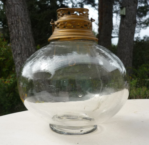 Globe ancien verre soufflé - en,