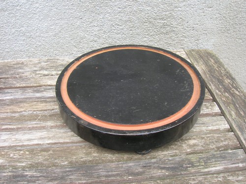 Ancien socle rond bois - socle, en