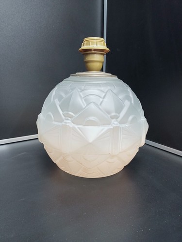 Ancien pied lampe - globe, art